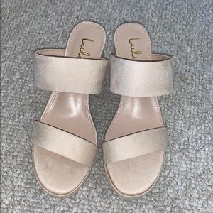 Clara Nude Suede Platform Mules